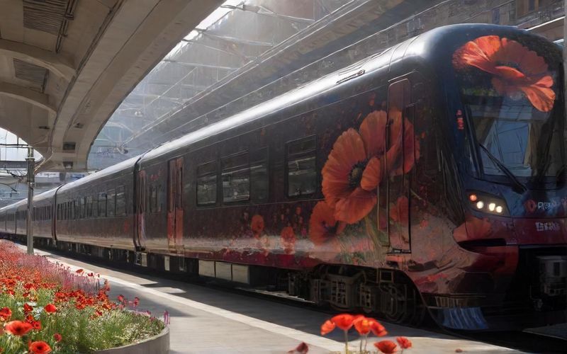 Poppy Train Honors Service, Sparks Remembrance