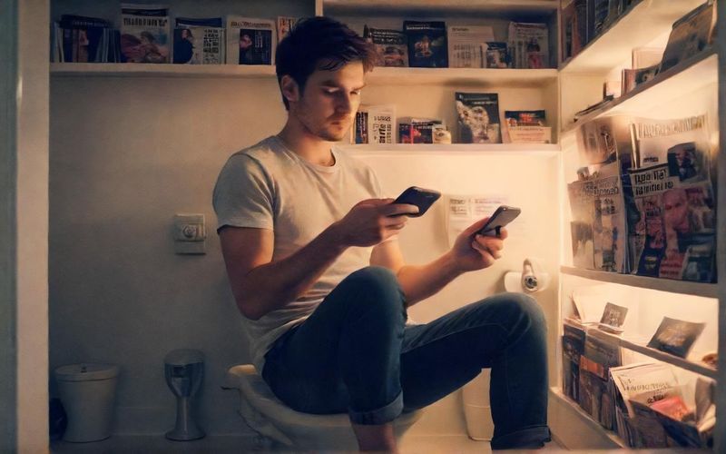 Toilet Scrolling Linked to Health Risk